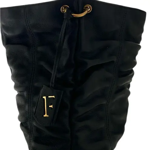 Furla Rouged Black Leather Handbag