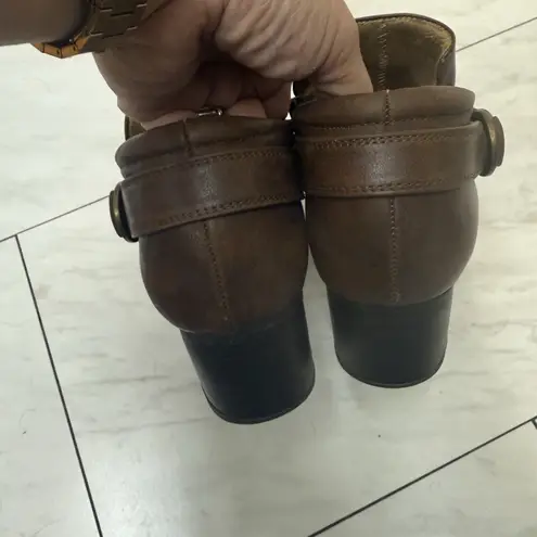 Natural Soul Women's Candie Ankle Boots Brown Faux Leather 9.5 M