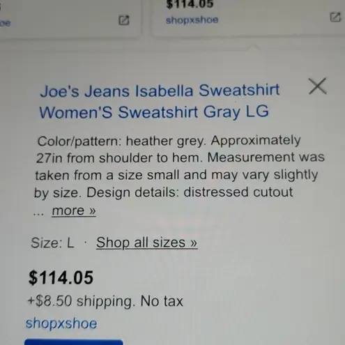 joe's jeans  SWEATSHIRT