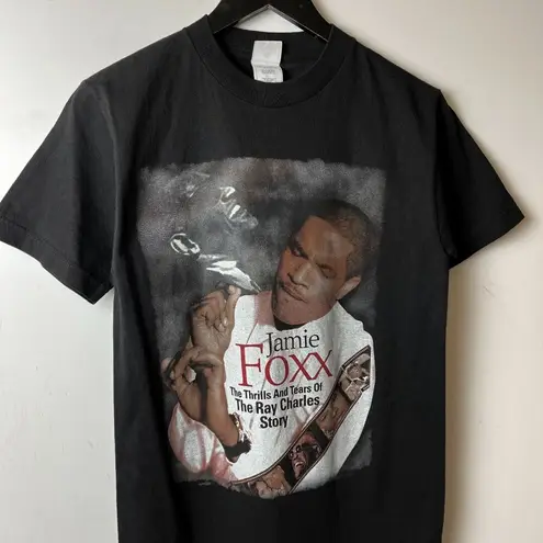Ray Charles Jamie Foxx Movie T Shirt Vintage Y2K Tee Black Extra Small XS