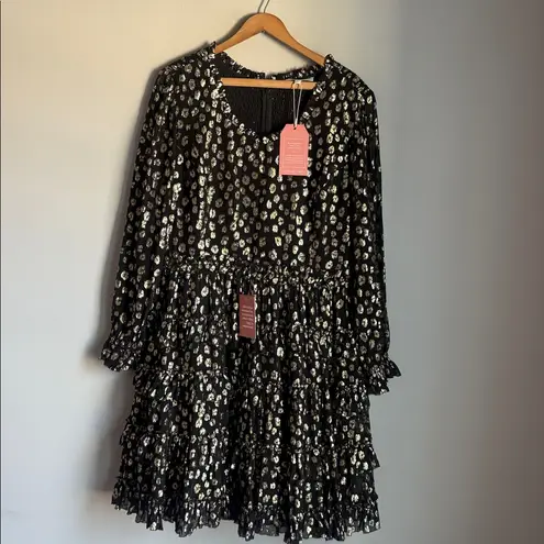 NEW Ivy City Sammy Dress in Black & Gold XL