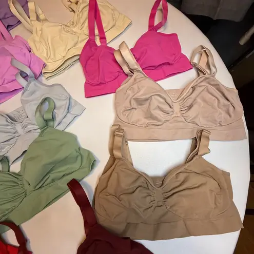 Feelingirl Bras Set of 17 Seamless Comfortable Everyday Adjustable 16 XL/1 2X Black