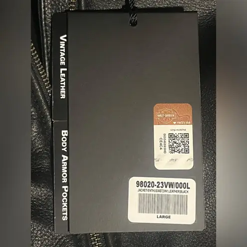 Harley Davidson 3 in 1 leather motorcycle jacket large NWT women's Black