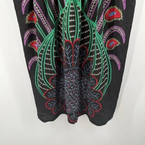 Orion London Dress XS/S Peacock Mini Black One Tree Hill Artsy Art To Wear Boho