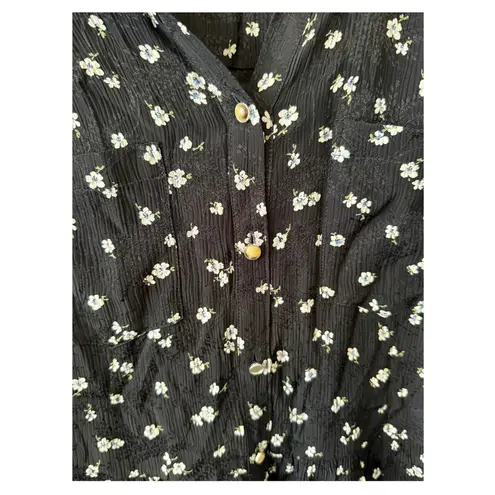 Sézane SEZANE Leana Floral Collared Button Front Long Sleeve Flowy Dress Size 40 (US 8)