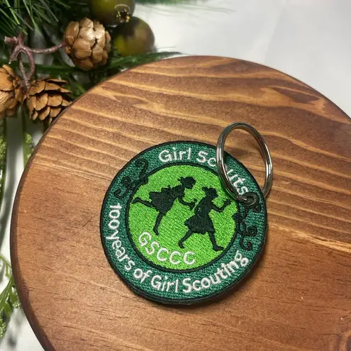 Girl Scouts Keychain Patch Green