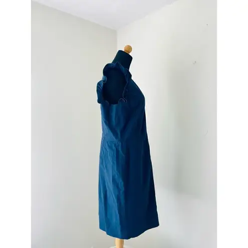 Tailored By Rebecca Taylor Stretch Modern V Neck Size 12 Blue