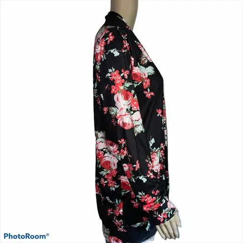 Ecowish floral long sleeve kimono