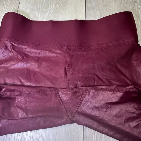 Carbon38 Takara maroon leggings workout athleisure athletic pants size small Red