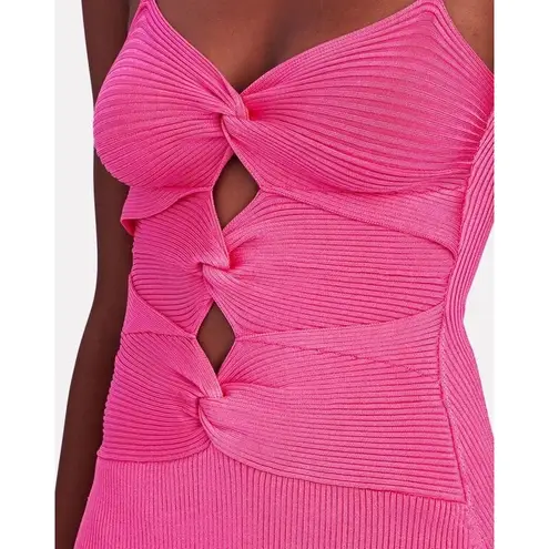 Cult Gaia Zenda Knotted Rib Knit Mini Dress Size XL