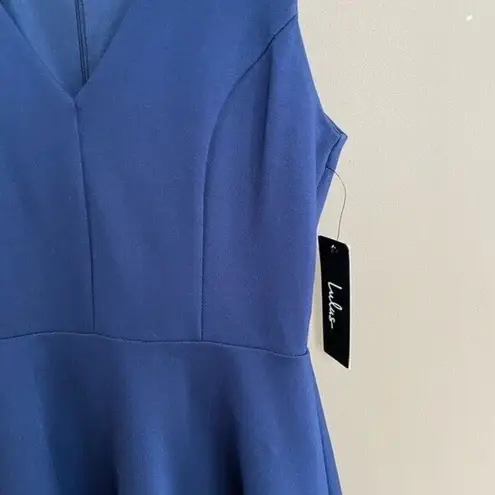 NWT Lulus Bon Appetit Skater Dress in Navy Blue Size Small