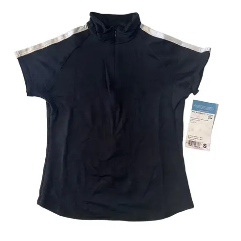 Insport Cycling Shirt Womens S Black Mock Neck Soft Sport Trainer F727 NWT