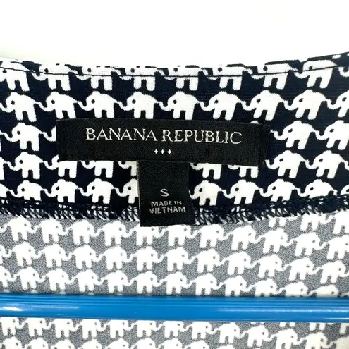 Banana Republic  Size Small Dress Black‎ & White Elephant Print Wrap Style - Image 5