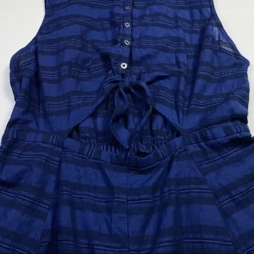 Cooperative Joey Striped Tie-Front Cutout Romper