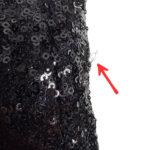 Nuage Latrice Sequin Spaghetti Strap Midi Dress Black Size Small Party Holiday