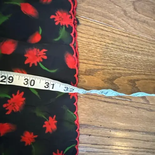 J.Crew ruffle collar floral painted daisy mini dress 6 Black