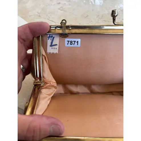 Vintage Gold Evening Clutch With Chain Strap