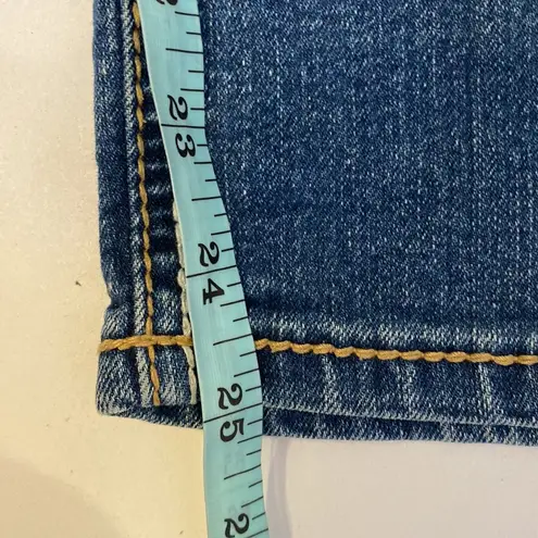 Seven7 Women’s Stretchy Cropped Medium Blue Wash Denim Jeans EUC Sz 14 Cotton