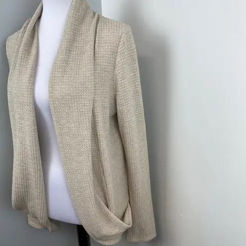 Mix by 41 Hawthorn Neutral Tan Knit Cocoon Cardigan Sweater Large