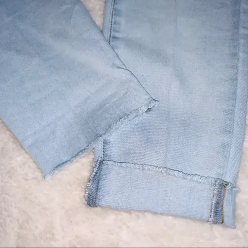 Liverpool Alec Sunpeak Mended Light Wash Mid-rise Cropped Skinny Jeans