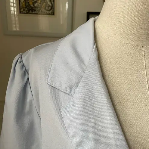Vintage 80s Pastel Blue Miami Vice Open Front Blazer L XL Blue Size L