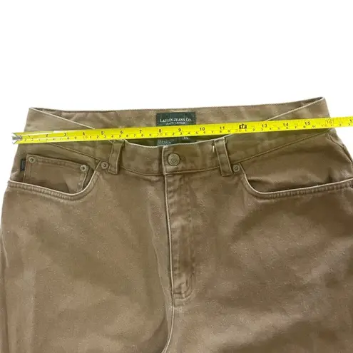 Lauren Ralph Lauren Brown Jeans Womens Size 14 Straight Leg Classic Basic Simple
