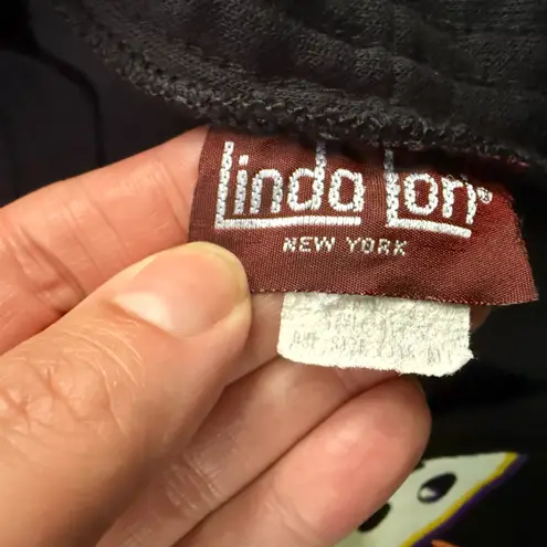 Vintage 90s Linda Lori Halloween ghost black cat tunic cardigan, size large Orange