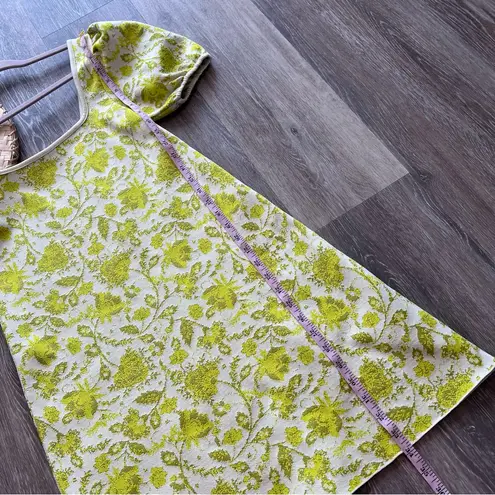 ZARA  yellow floral puff sleeve mini dress‎ square neck