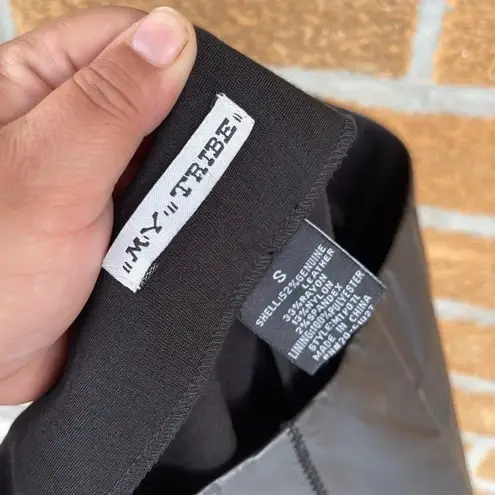 My Tribe Leather Leggings small Black