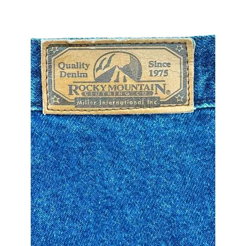Rocky Mountain Vintage Jeans Women's 15/16 Mom 34X28 Bareback Blue Denim Western