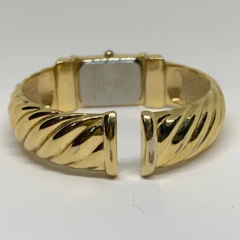 Gossip  women watch 18mm quartz analog gold tone cuff bracelet size 6.5” running