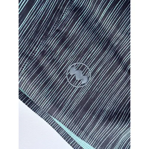 Janji Black Teal Transit Tech Running Shorts Women’s Size Medium Athletic