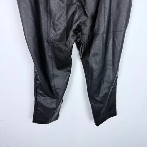 City Chic NWT Faux Leather Weekender Pant Ankle Black Plus Size 18 NEW