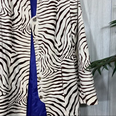 J. McLaughlin  Jasper Velvet Zebra Jacket size 4 *FLAWED*