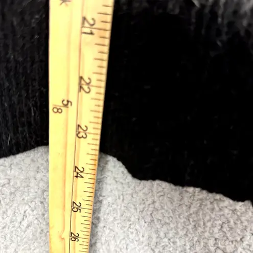 Kenar Striped Angora Sweater Small Black Beige Gray Luxury Preppy Minimalist