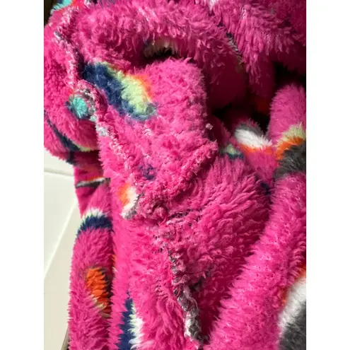 kim rogers Womens Sleep Pants Size XL Pink Birds Fuzzy Furry Soft Pajama Lounge