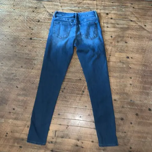 Kancan dark wash normcore stretchy 3/25 jeans Blue