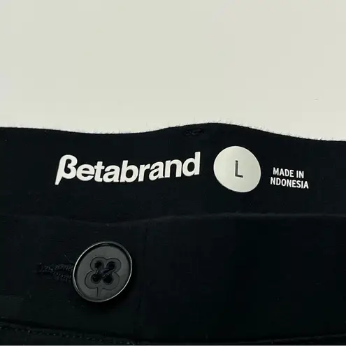 Betabrand Classic Dress Pant Yoga Pant Straight Fit Womens Size Large Black