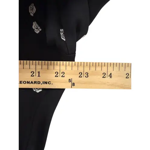 L'Agence Nina Heart Black Rose Floral Silk Button Down Shirt Blouse XS Quiet Lux - Image 5