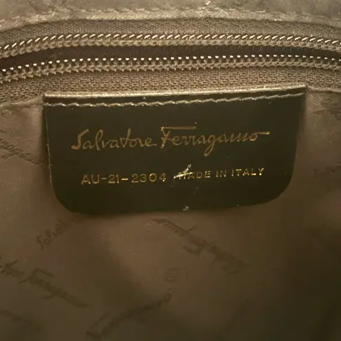 Salvatore Ferragamo Turquoise Teal Vintage Italian Leather Shoulder Bag