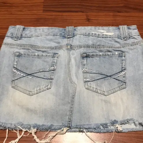 Aeropostale  Distressed Denim Skirt, Size 9/10