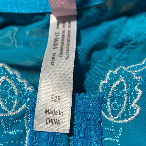 Woman Within New Womens Front-Close Embroidered Wireless Posture Bra Size 52B