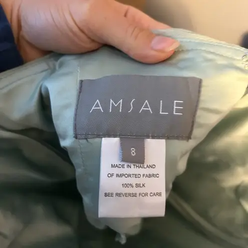 Amsale Sage Green Elegant One