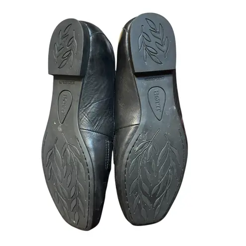 Born Loafer Shoes Womens Size 8.5 Black Leather Slip On Square Toe BR00411D3