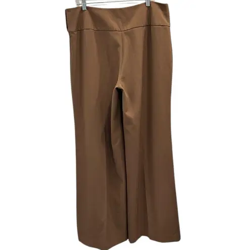 Oscar de la Renta Oscar by Tan Wide Leg Pants Side Button Detail Size 16 Career