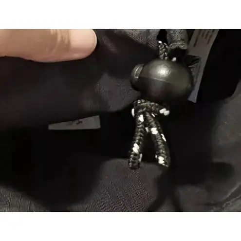 Justice Tote Bag Black White Logo Print Bottom Zip Compartment Travel New