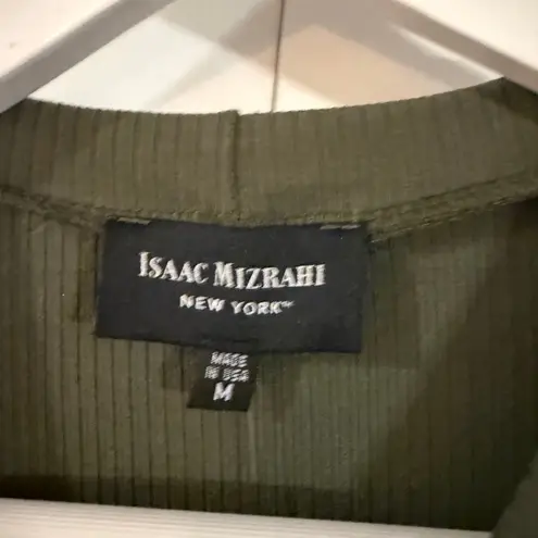 Isaac Mizrahi NWT green slip satin midi skirt dress size M