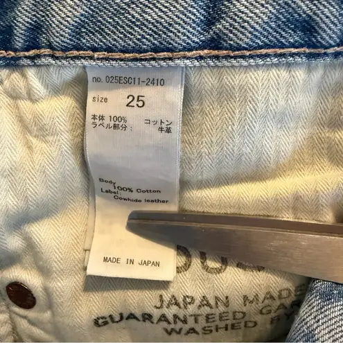 Moussy Vintage Melvin Tapered Distressed High Rise Jeans Women’s Size 25 Blue