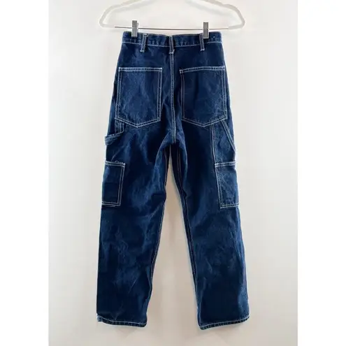 Brandy Melville John Galt /  High Rise Cargo Carpenter Jeans Blue One Size