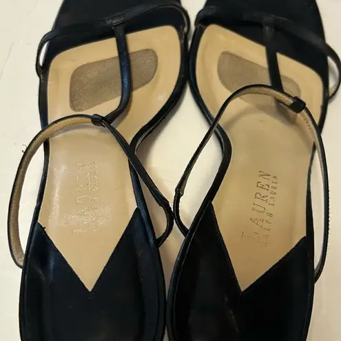 Ralph Lauren  slip on black heels size 9.5